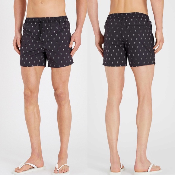 The Kooples Other - THE KOOPLES Blue Dancing Skeleton Print Swim Short
